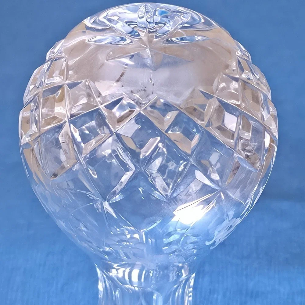 Rogaska Gallia Crystal Violet Bud Vase Etched Floral Diamond Cut Luxury Glass 4
